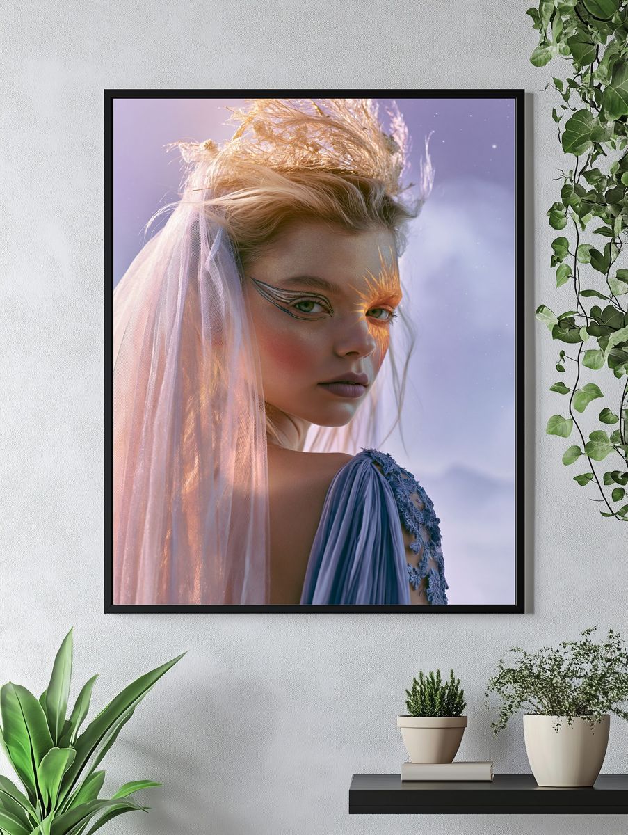 Celestial Portrait Fashion Poster. — room view 4