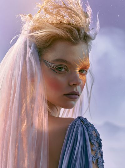 Celestial Portrait Fashion Poster. poster