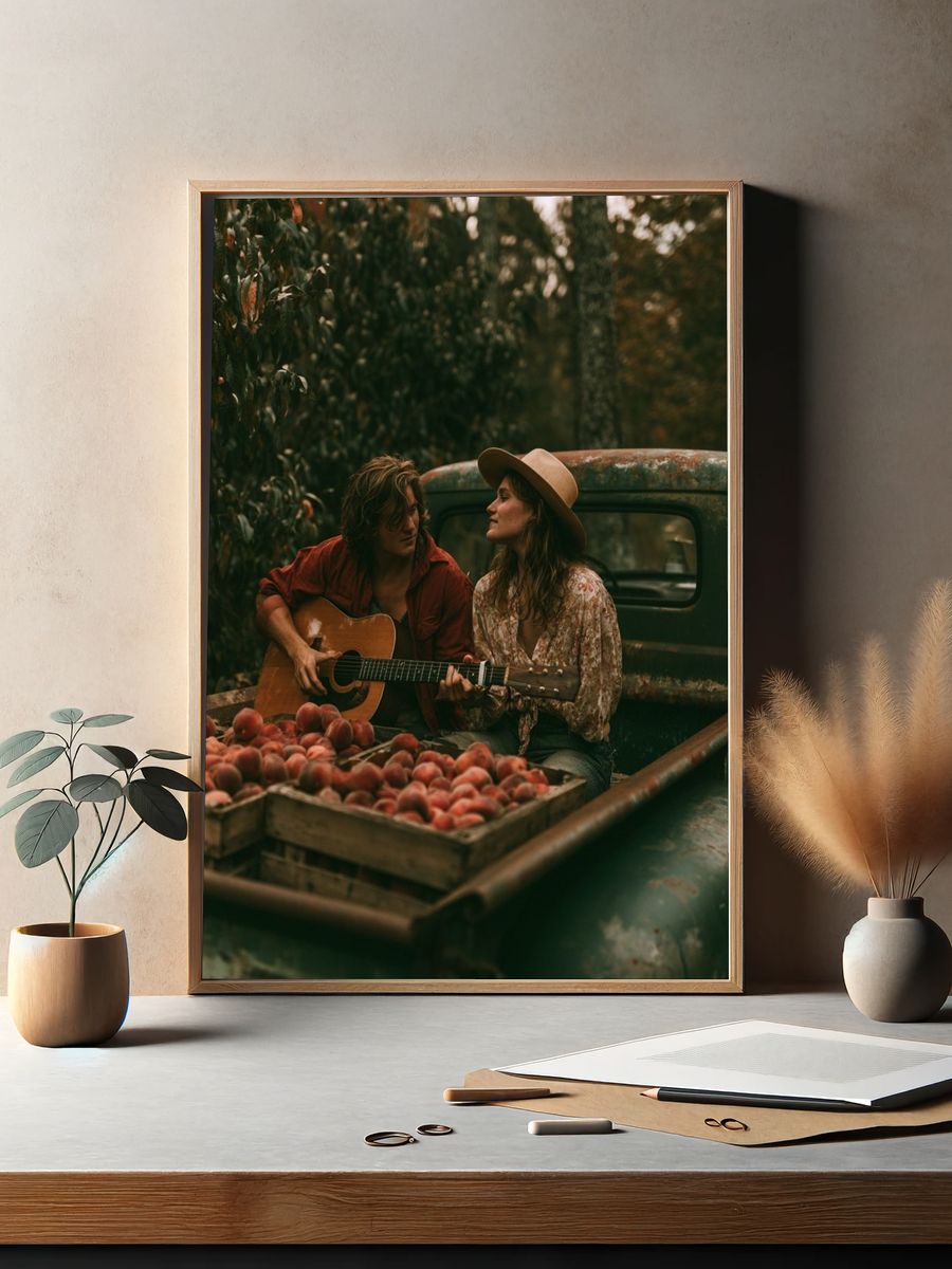 Rustic Truck Serenade Photography Poster. — room view 2