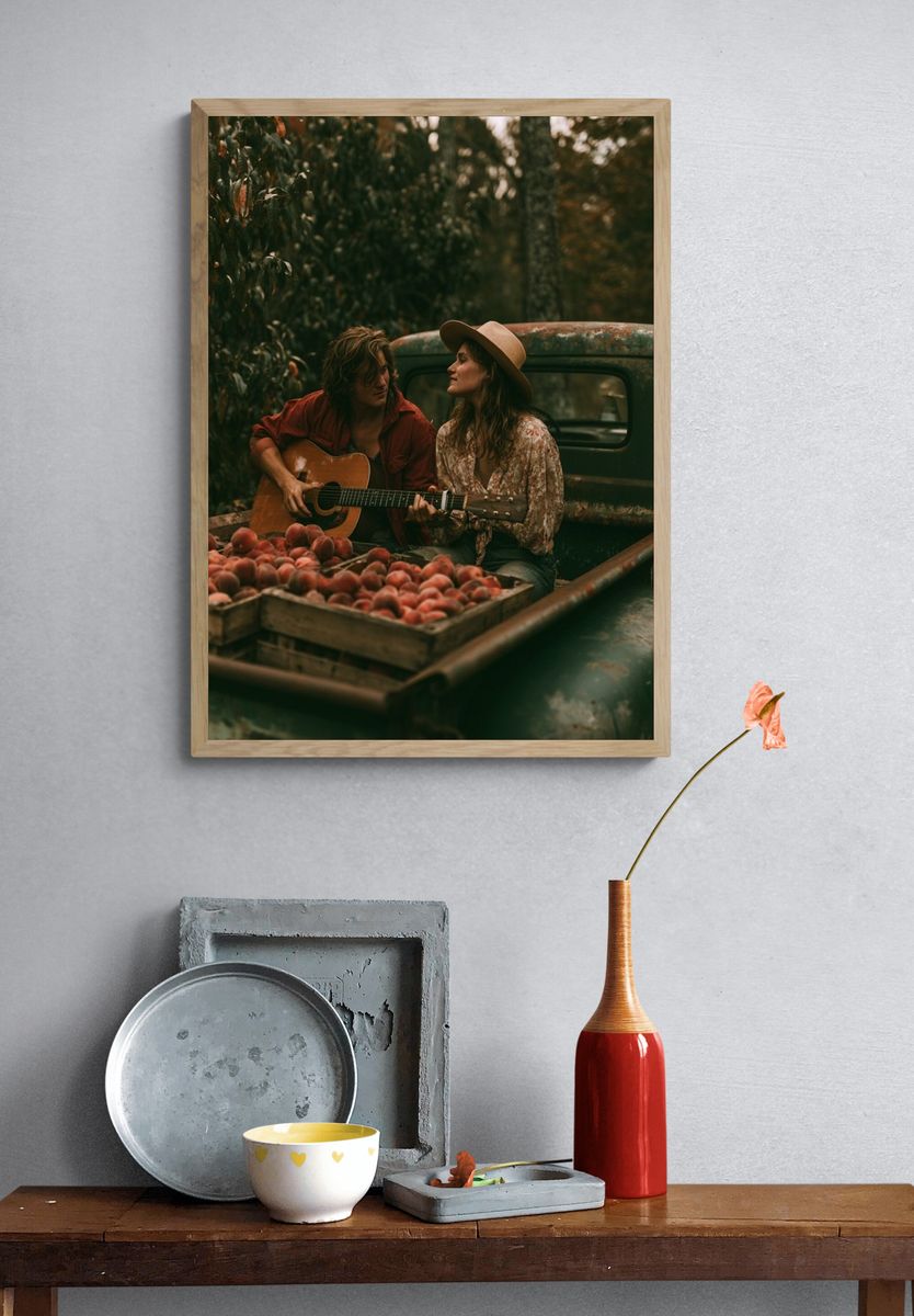 Rustic Truck Serenade Photography Poster. — room view 3