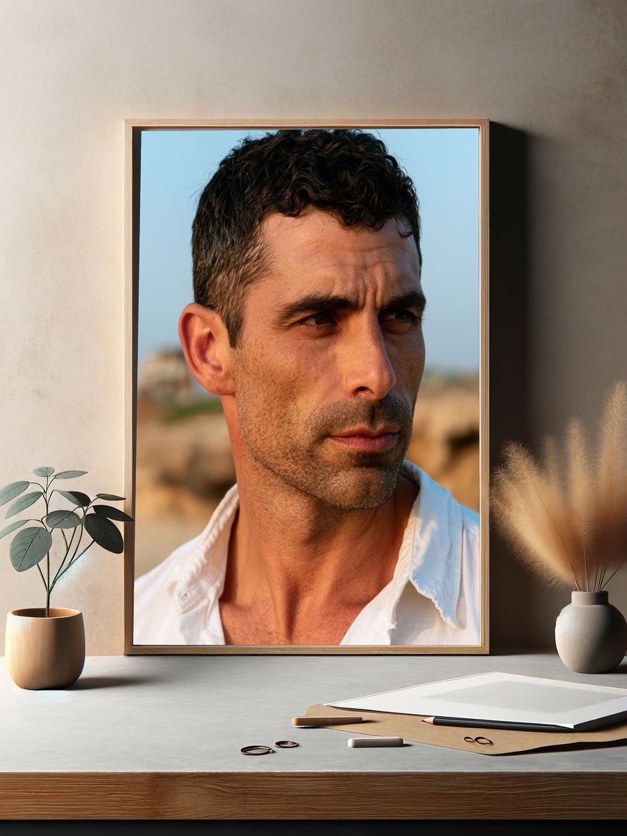 Moody Coastal Portrait Poster. — room view 2