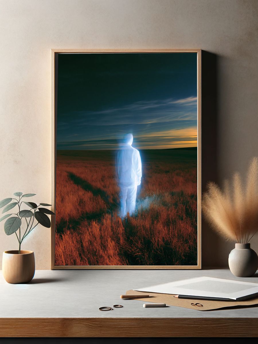 Ghostly Figure at Dusk Poster. — room view 2
