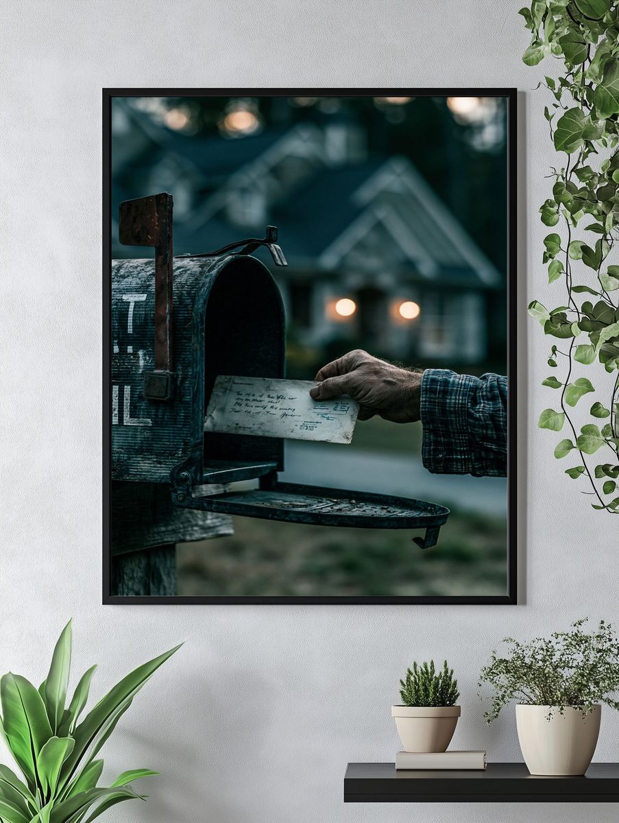 Rustic Mailbox Delivery Photography Poster. — room view 4