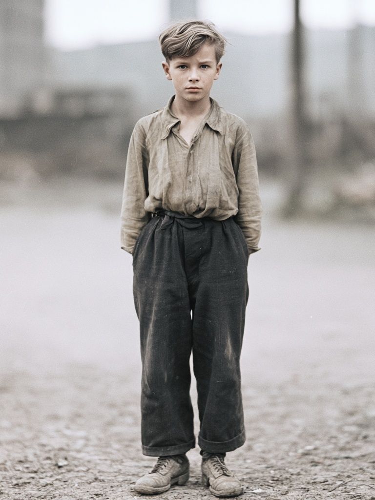 Vintage Boy Portrait Poster. poster detail