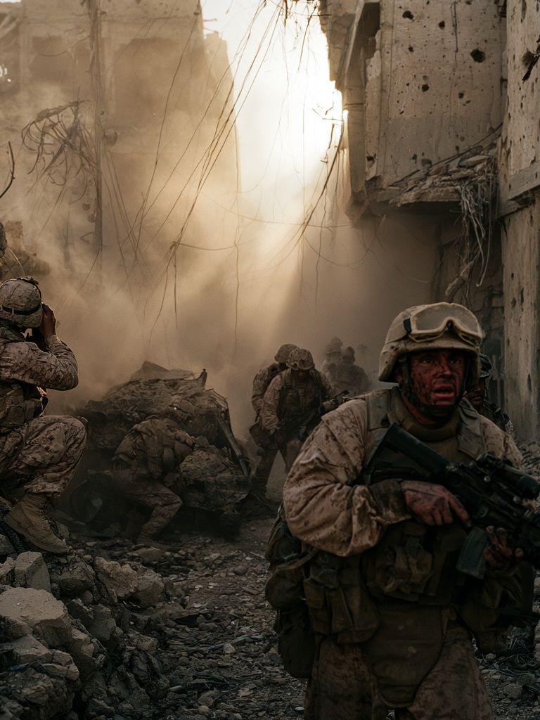 Urban Combat Photography Poster. poster detail