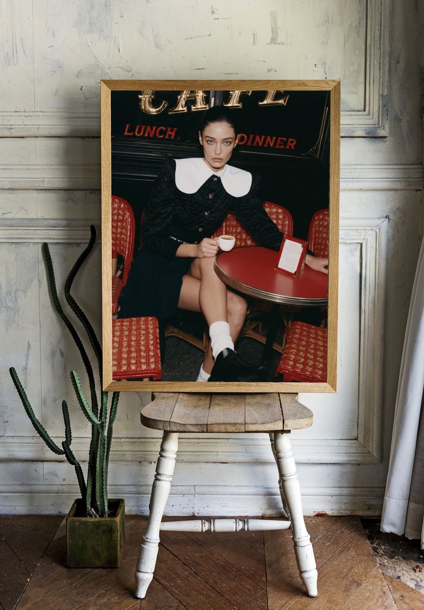 Cafe Portrait Photography Poster. room preview