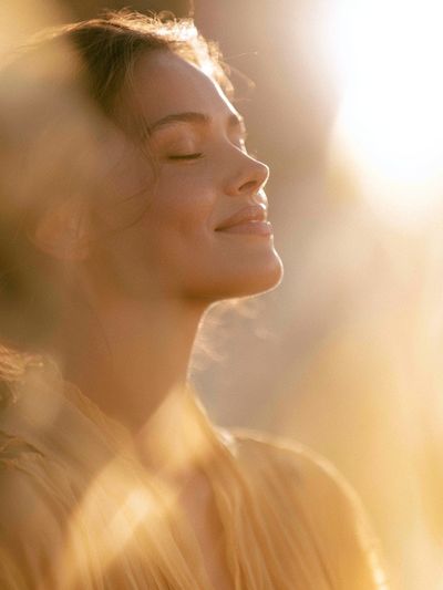 Sunlit Serenity Portrait Print. poster