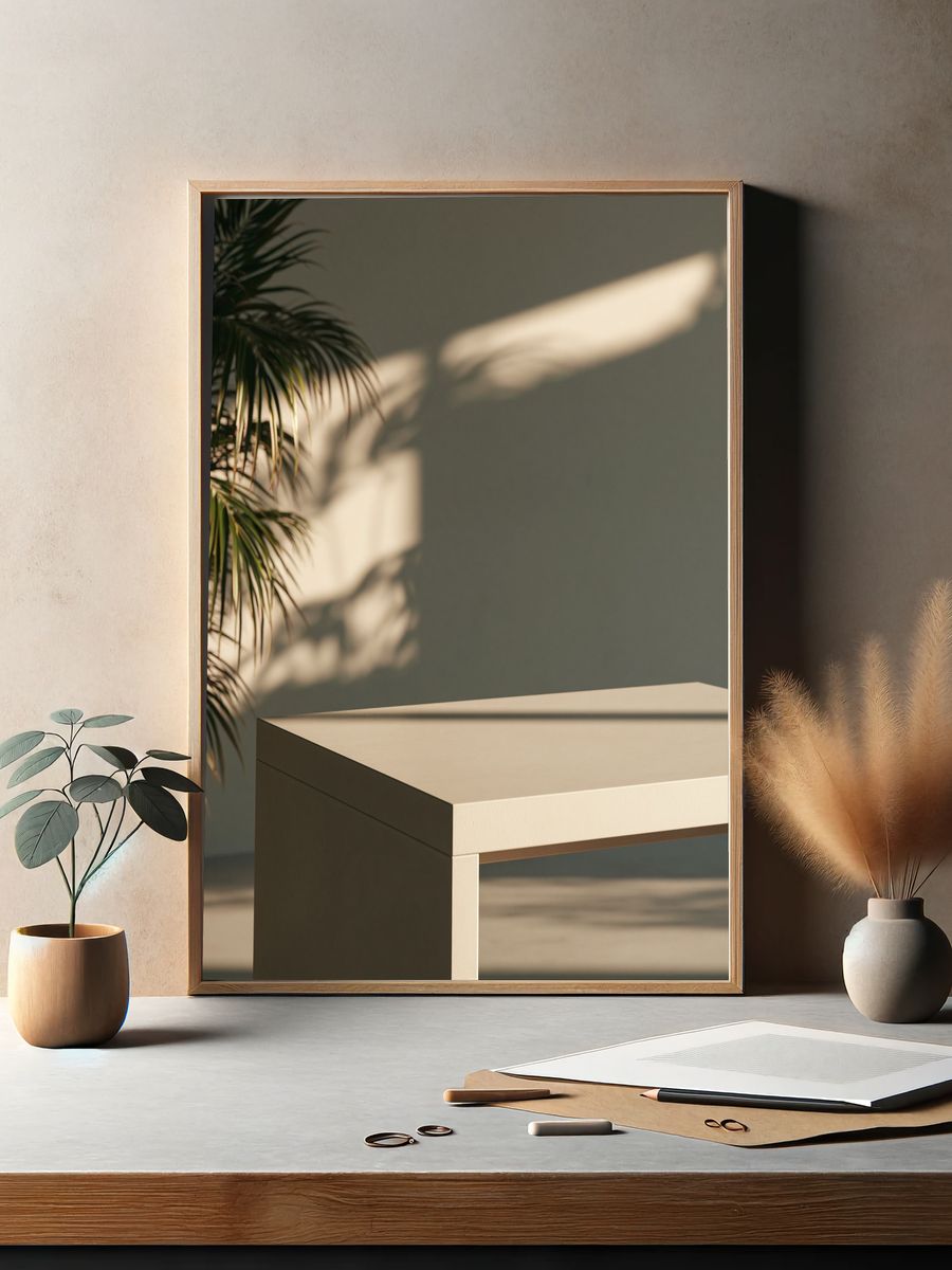 Sunlit Minimal Interior Poster. — room view 2