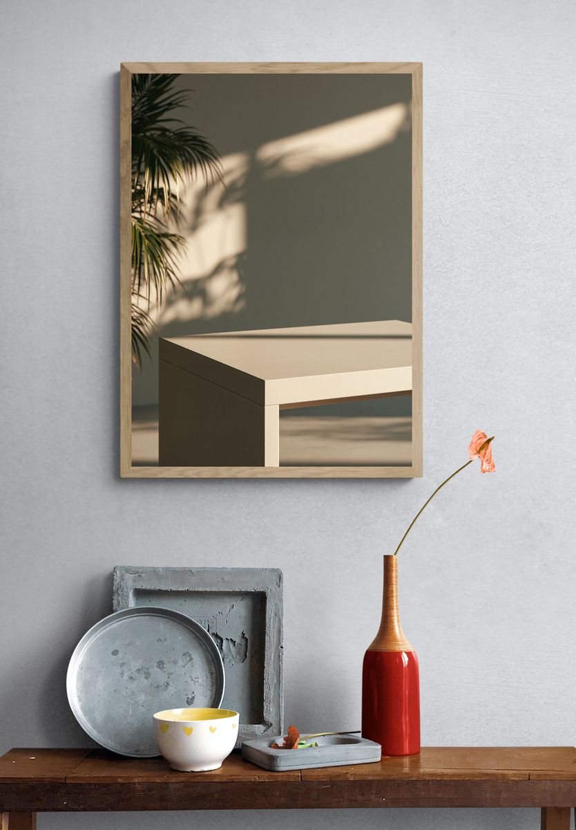 Sunlit Minimal Interior Poster. — room view 3