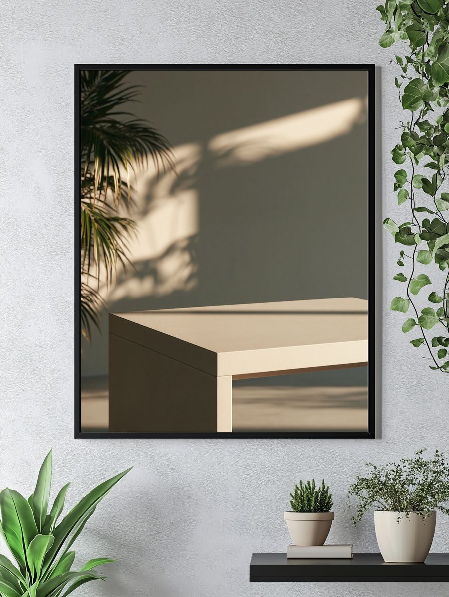 Sunlit Minimal Interior Poster. — room view 4