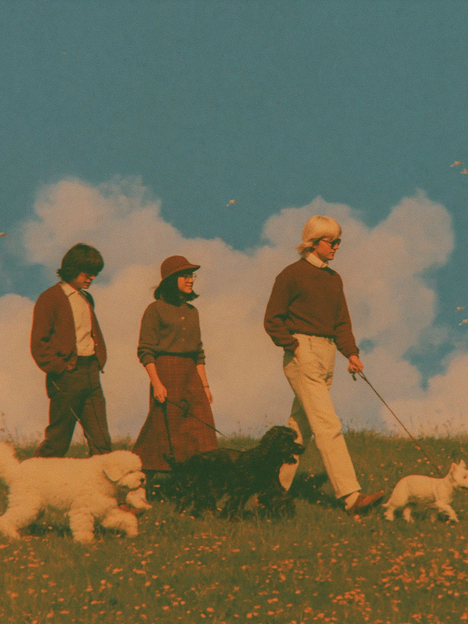 Retro Dog Walk Photography Poster. poster detail