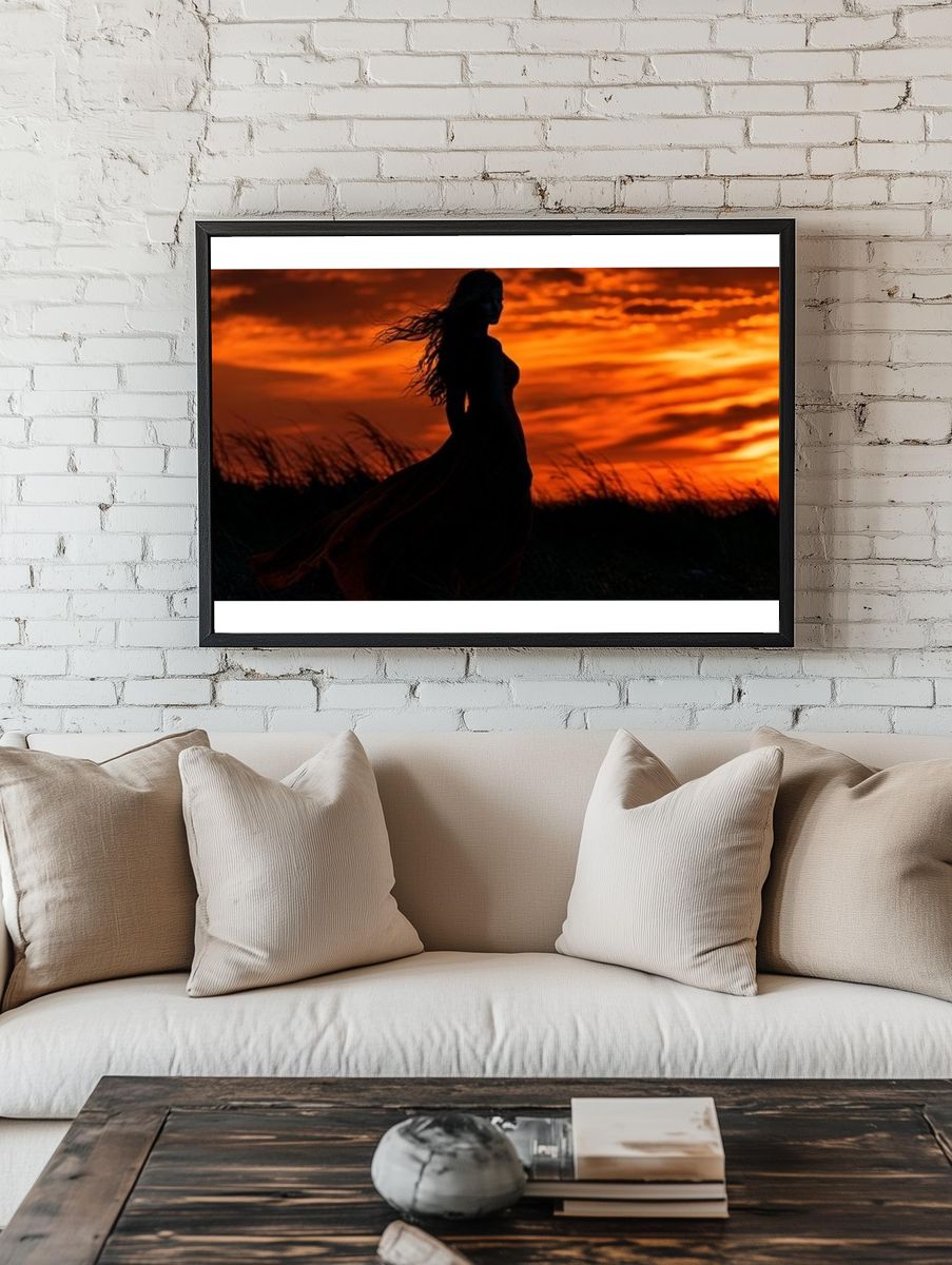 Silhouette at Sunset Photography Poster. room preview