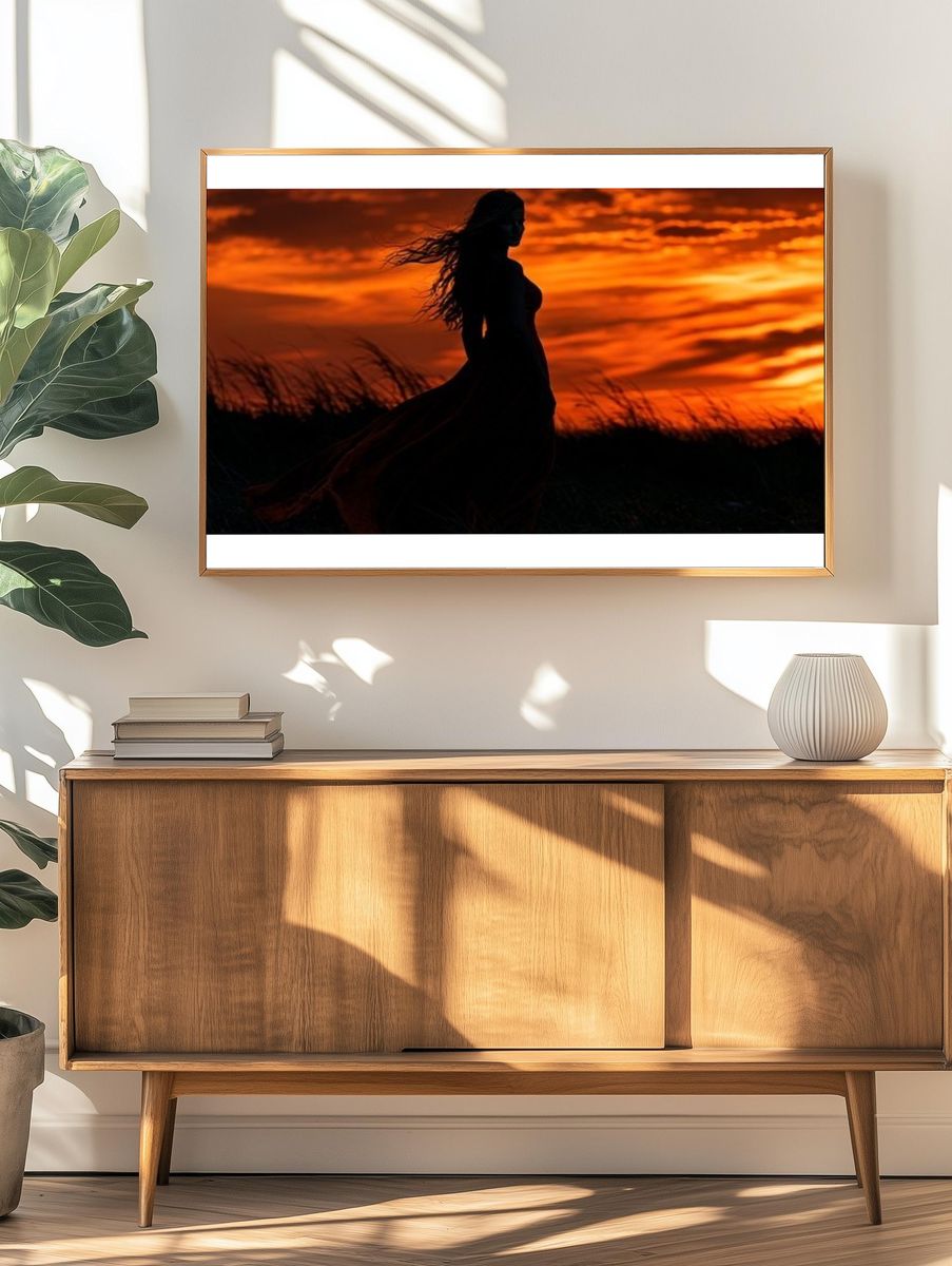 Silhouette at Sunset Photography Poster. — room view 3