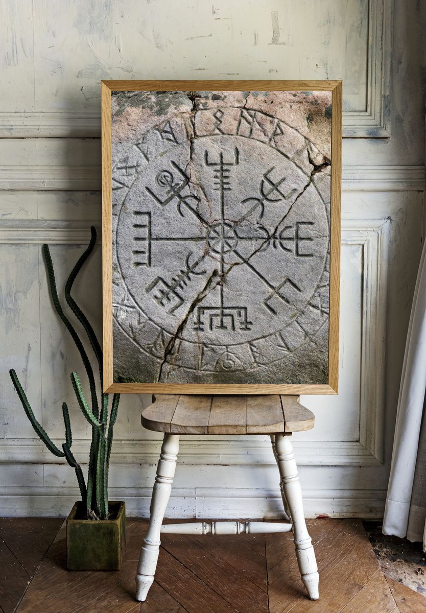 Ancient Rune Circle Photography Poster. room preview