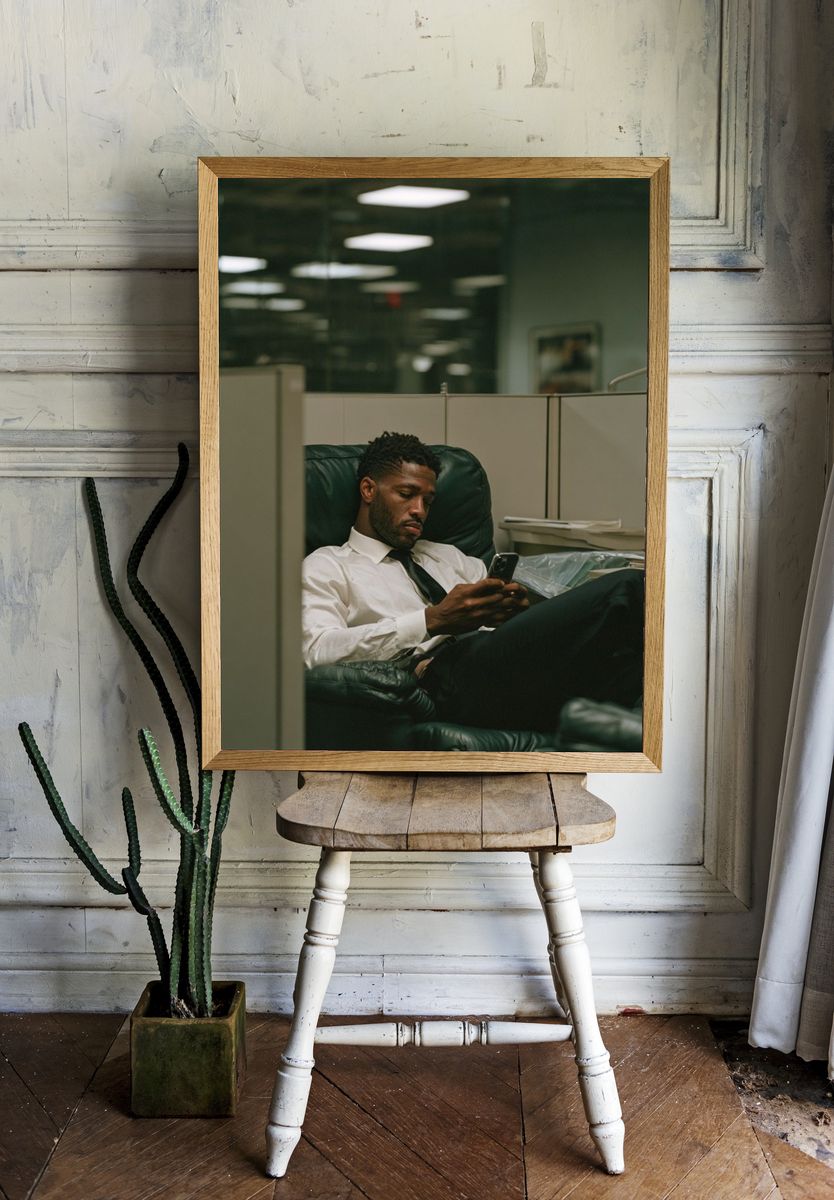 Office Break Portrait Photography Poster. room preview