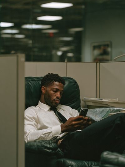 Office Break Portrait Photography Poster.