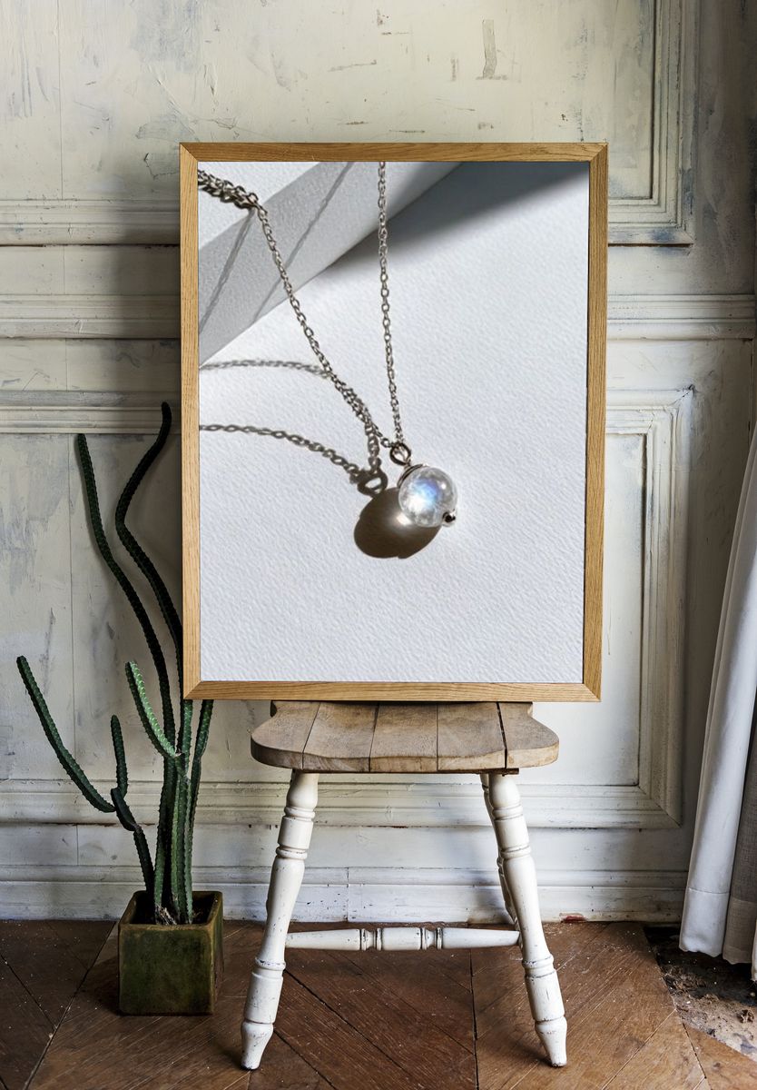 Moonstone Pendant Photography Poster. room preview