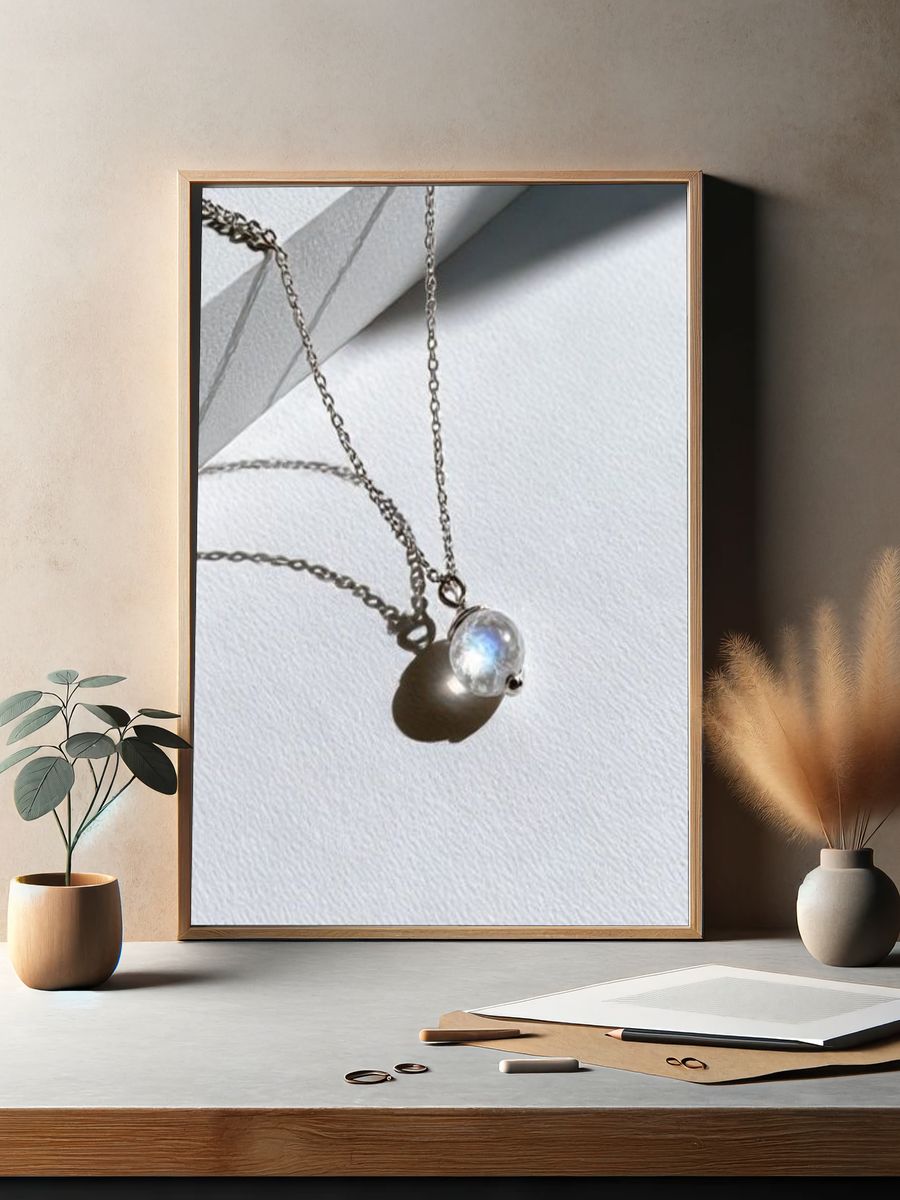 Moonstone Pendant Photography Poster. — room view 2