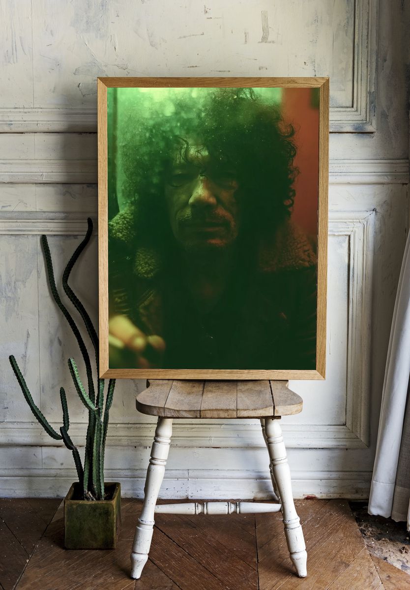 Green Portrait Poster. room preview