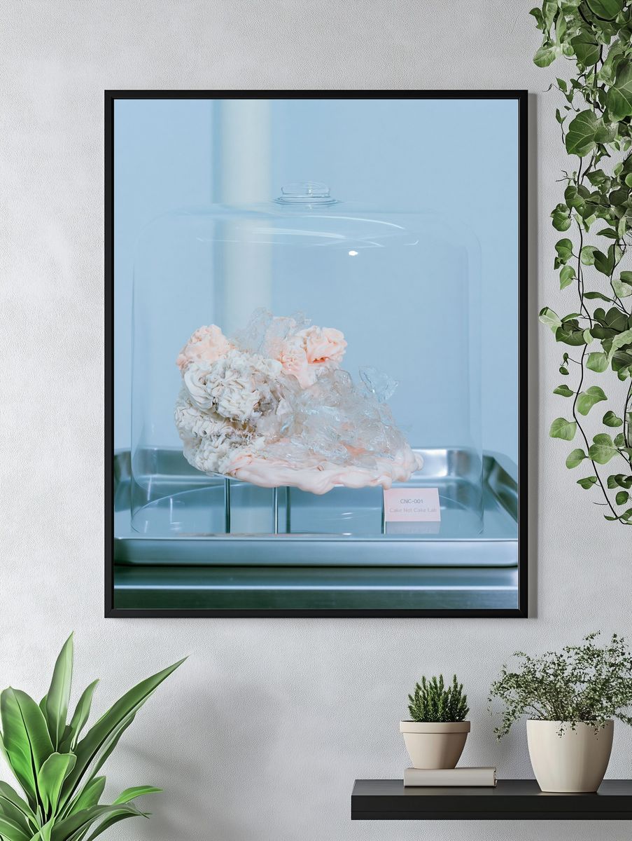 Cake Under Glass Photography Print. — room view 4