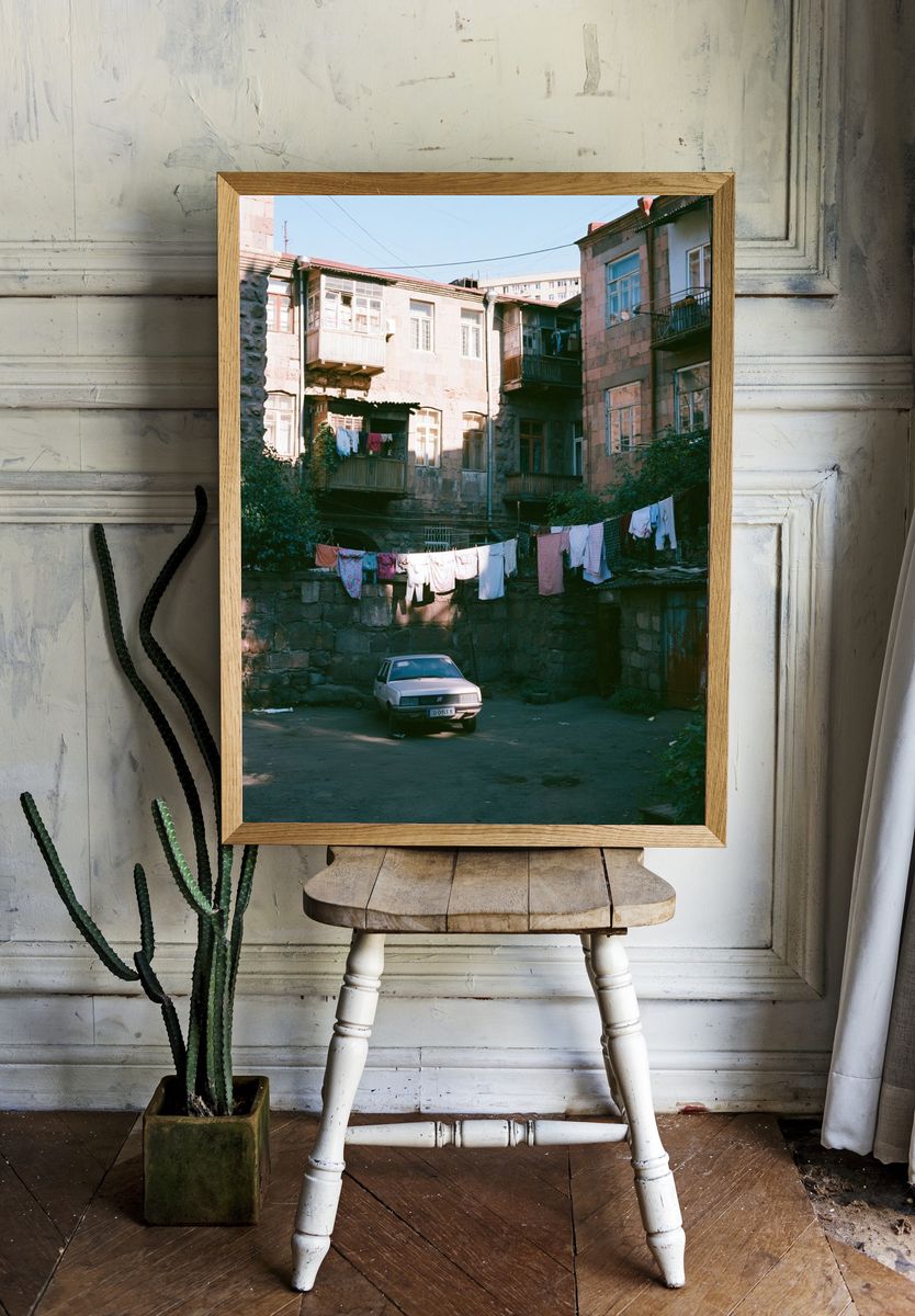 Urban Courtyard Photography Poster. — room view 1