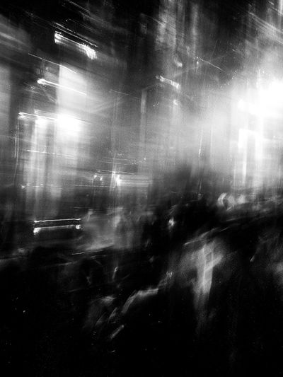 Blurred City Lights Photography Poster.