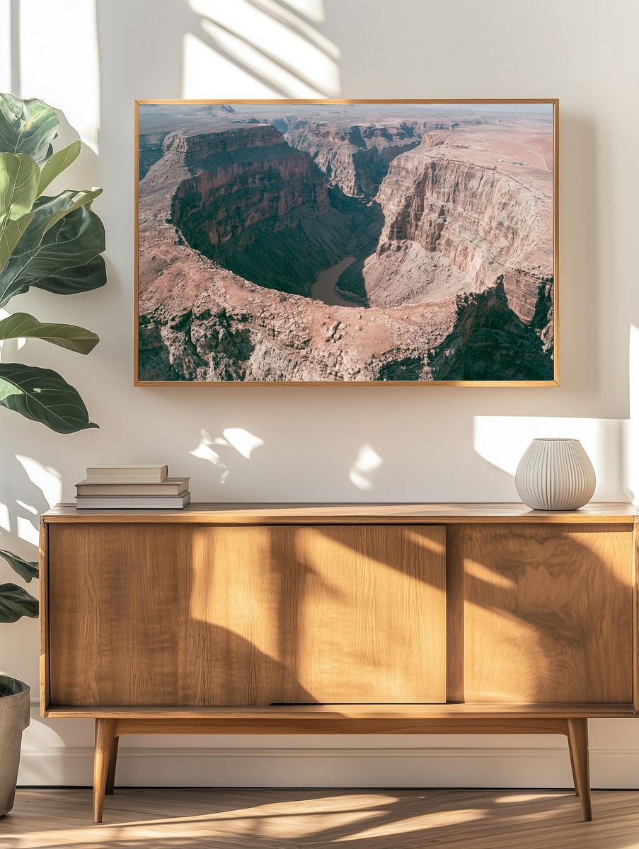 Desert Canyon Aerial Photography Poster. — room view 3