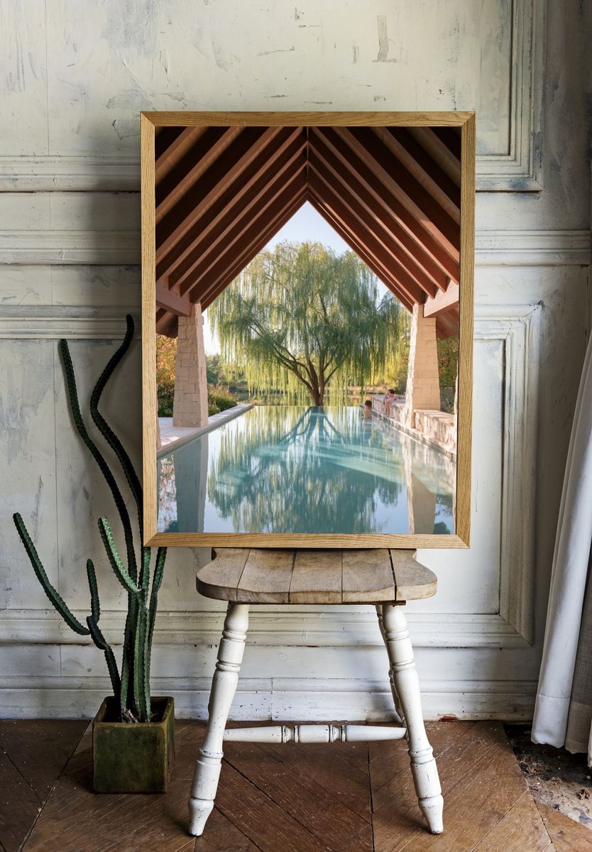 Willow Pool Pavilion Photography Poster. — room view 1