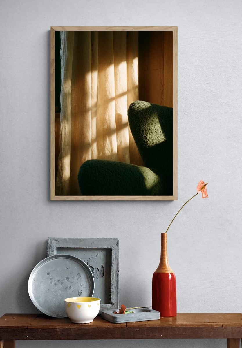Sunlit Interior Still Life Photography Poster. — room view 3
