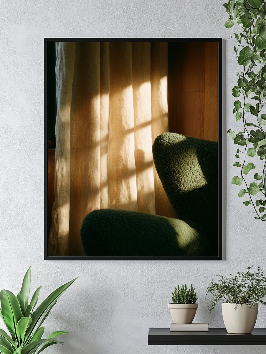 Sunlit Interior Still Life Photography Poster. — room view 4