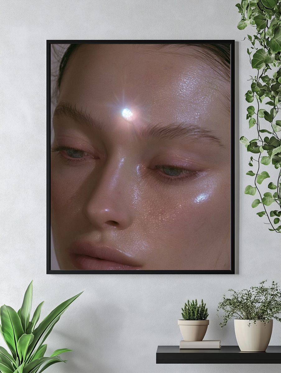 Luminous Face Portrait Poster. — room view 4