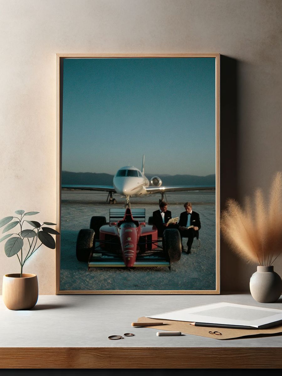 Formula One Jet Set Photography Poster. — room view 2
