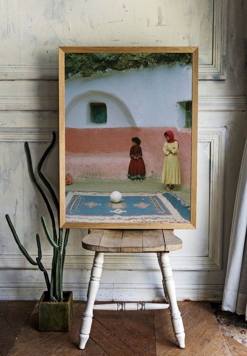Village Children Courtyard Poster. — room view 1