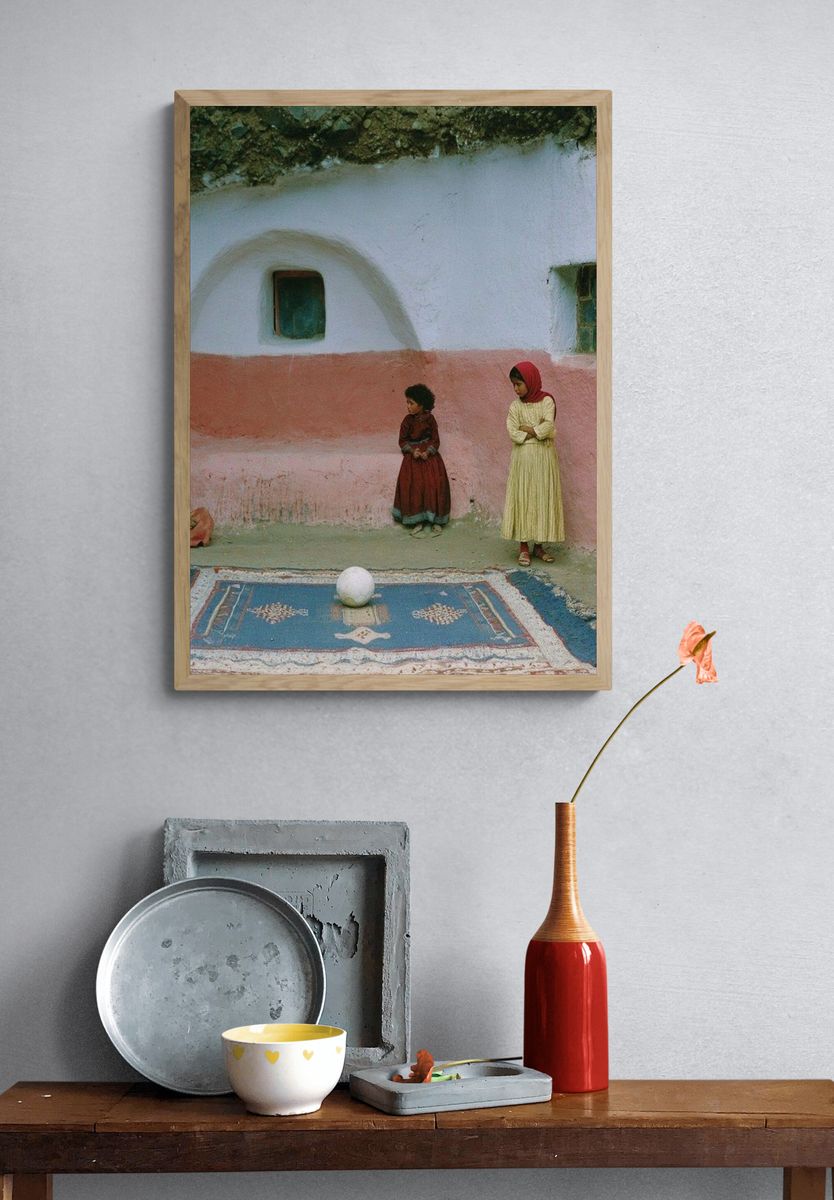 Village Children Courtyard Poster. — room view 3