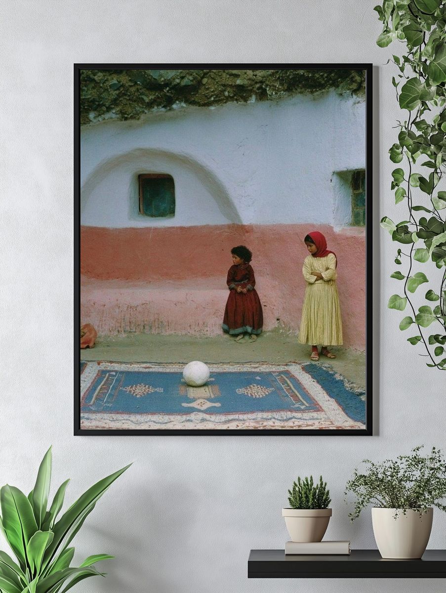 Village Children Courtyard Poster. — room view 4