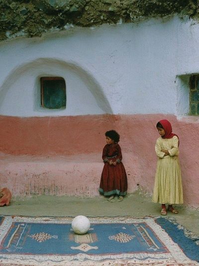 Village Children Courtyard Poster.