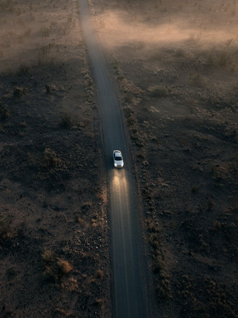 Desert Road Aerial Photography Poster. poster detail