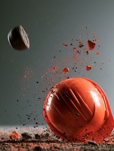 Hard Hat Impact Photography Poster.