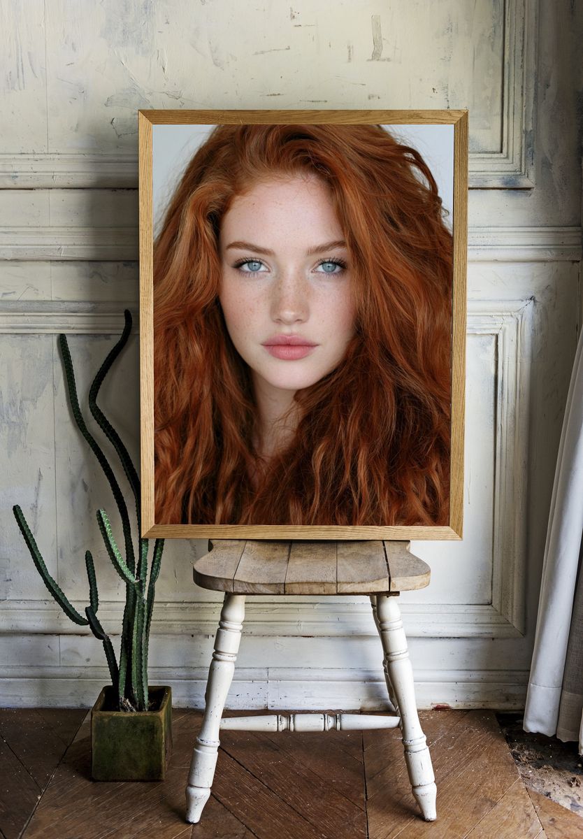 Red Hair Portrait Photography Poster. room preview