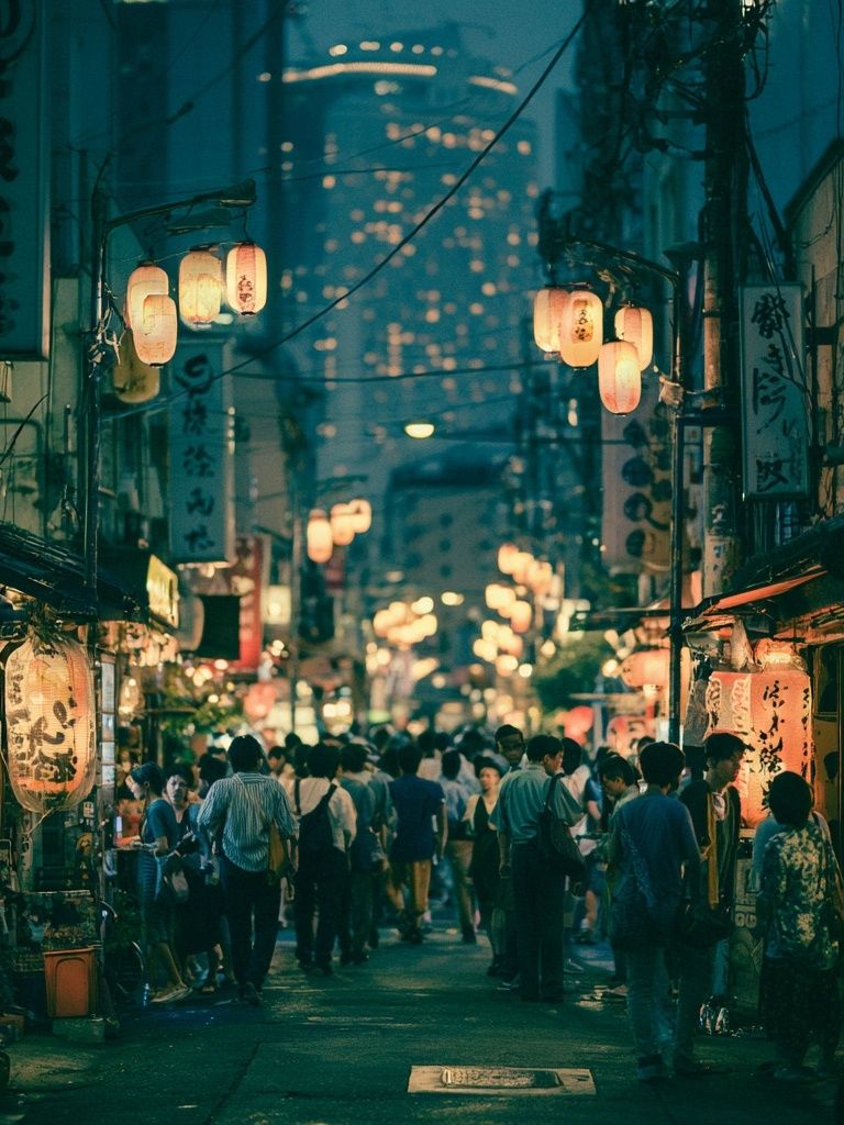Tokyo Night Alley Photography Poster. poster detail