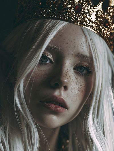 Freckled Queen Portrait Poster.