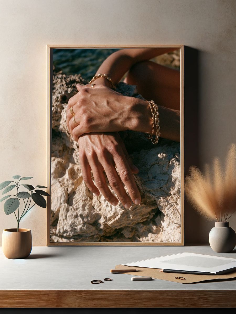 Hands on Rock Photography Poster. — room view 2