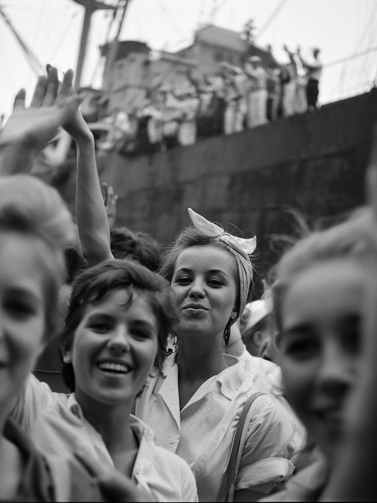 Vintage Crowd Celebration Photography Poster. poster — photography art