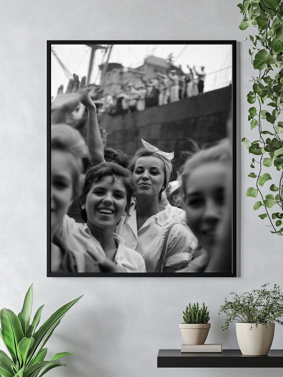 Vintage Crowd Celebration Photography Poster. — room view 4