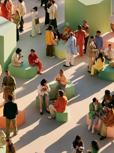 Pastel Social Gathering Photography Poster.