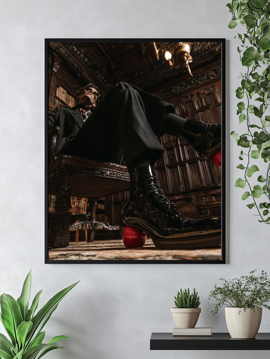 Gothic Library Portrait Photography Poster. — room view 4