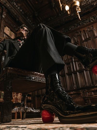 Gothic Library Portrait Photography Poster. poster