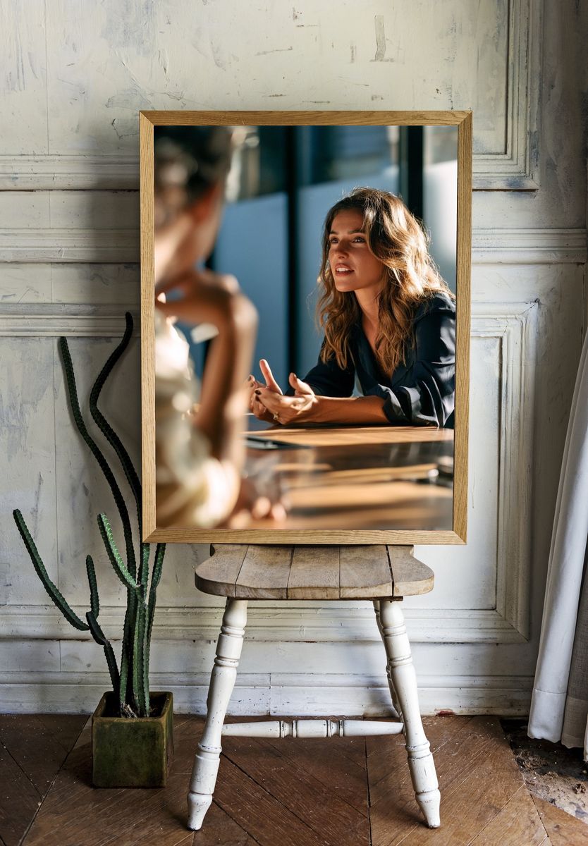 Conversation Portrait Photography Poster. room preview