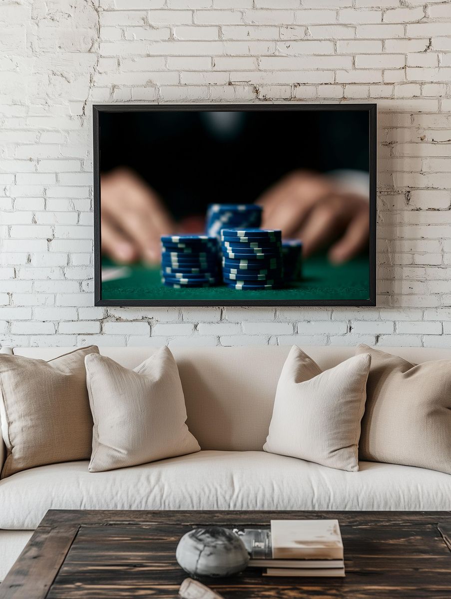 Poker Chips Photography Poster. room preview