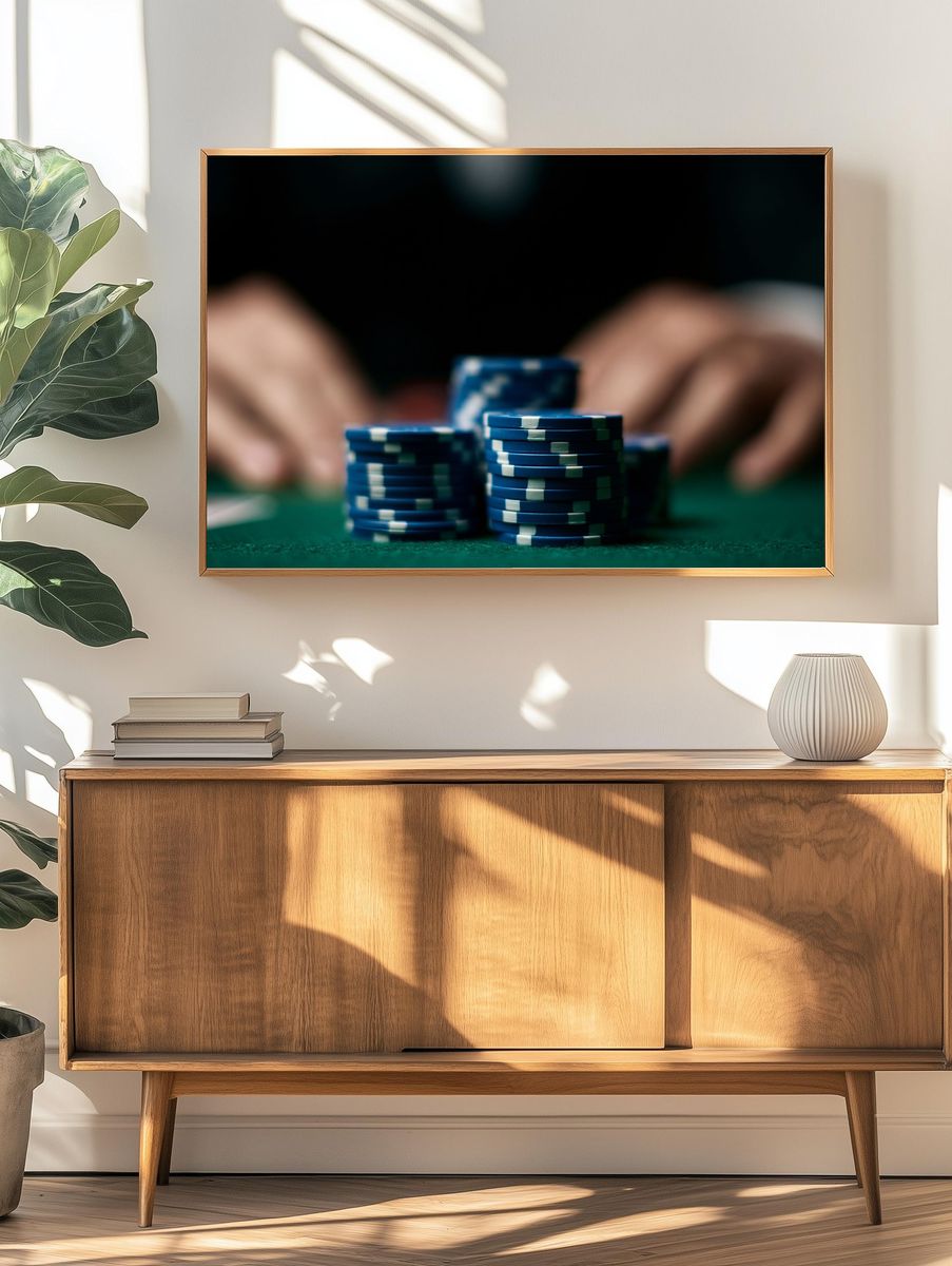Poker Chips Photography Poster. — room view 3